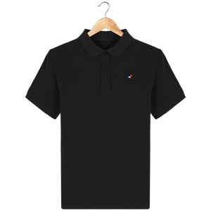 Polo Homme en coton Bio brodé logo "Bleu, blanc et rouge"