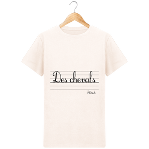 T-Shirt Homme  en coton Bio "Des chevals" - Monsieur Hmar