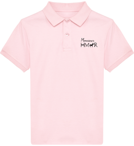 Polo Enfant rose en coton Bio brodé Mr Hmar - Monsieur Hmar