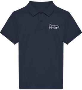 Polo Enfant bleu navy en coton Bio brodé Mr Hmar - Monsieur Hmar