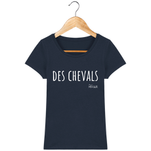 Charger l&#39;image dans la galerie, Tee Shirt Femme en coton Bio &quot;Des chevals&quot; - Monsieur Hmar