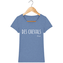 Charger l&#39;image dans la galerie, Tee Shirt Femme en coton Bio &quot;Des chevals&quot; - Monsieur Hmar