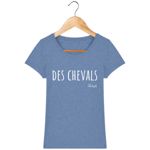 Tee Shirt Femme en coton Bio "Des chevals" - Monsieur Hmar