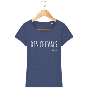 Tee Shirt Femme en coton Bio "Des chevals" - Monsieur Hmar