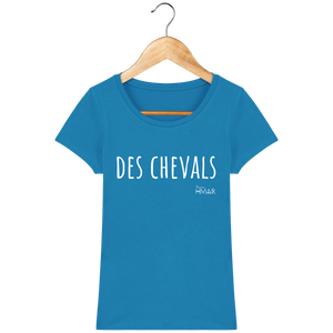 Tee Shirt Femme en coton Bio "Des chevals" - Monsieur Hmar