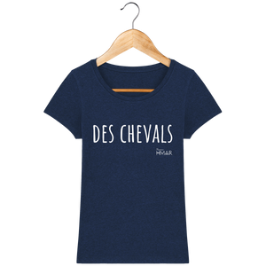 Tee Shirt Femme en coton Bio "Des chevals" - Monsieur Hmar