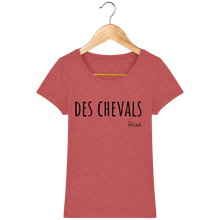 Charger l&#39;image dans la galerie, Tee Shirt Femme en coton Bio &quot;Des chevals&quot; - Monsieur Hmar