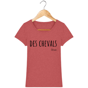 Tee Shirt Femme en coton Bio "Des chevals" - Monsieur Hmar