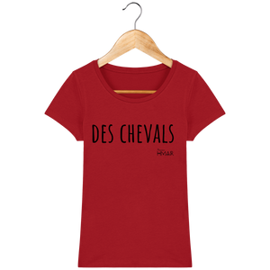 Tee Shirt Femme en coton Bio "Des chevals" - Monsieur Hmar