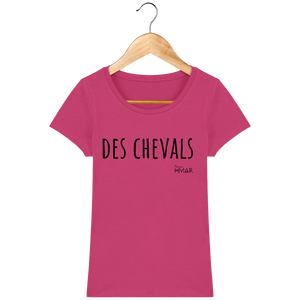 Tee Shirt Femme en coton Bio "Des chevals" - Monsieur Hmar