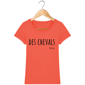 Tee Shirt Femme en coton Bio "Des chevals" - Monsieur Hmar