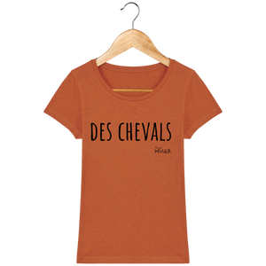 Tee Shirt Femme en coton Bio "Des chevals" - Monsieur Hmar