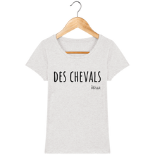 Charger l&#39;image dans la galerie, Tee Shirt Femme en coton Bio &quot;Des chevals&quot; - Monsieur Hmar