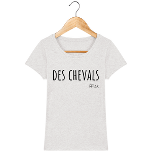 Tee Shirt Femme en coton Bio "Des chevals" - Monsieur Hmar