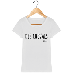 Tee Shirt Femme en coton Bio "Des chevals" - Monsieur Hmar