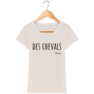 Tee Shirt Femme en coton Bio "Des chevals" - Monsieur Hmar