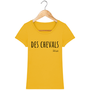 Tee Shirt Femme en coton Bio "Des chevals" - Monsieur Hmar