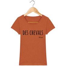 Charger l&#39;image dans la galerie, Tee Shirt Femme en coton Bio &quot;Des chevals&quot; - Monsieur Hmar