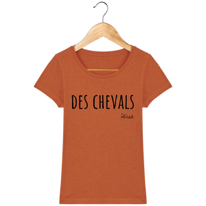 Tee Shirt Femme en coton Bio "Des chevals" - Monsieur Hmar