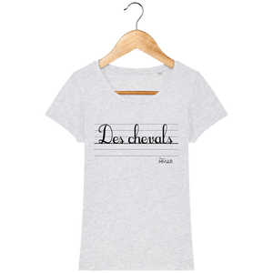 Tee Shirt Femme en coton Bio "Des chevals" - Monsieur Hmar