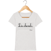 Charger l&#39;image dans la galerie, Tee Shirt Femme en coton Bio &quot;Des chevals&quot; - Monsieur Hmar