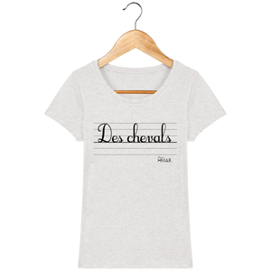 Tee Shirt Femme en coton Bio "Des chevals" - Monsieur Hmar