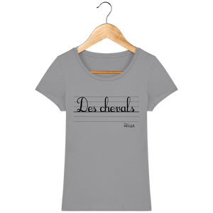 Tee Shirt Femme en coton Bio "Des chevals" - Monsieur Hmar