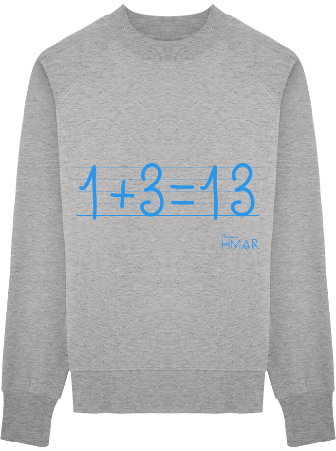 Sweat Homme en coton Bio  1+3=13 - Monsieur Hmar