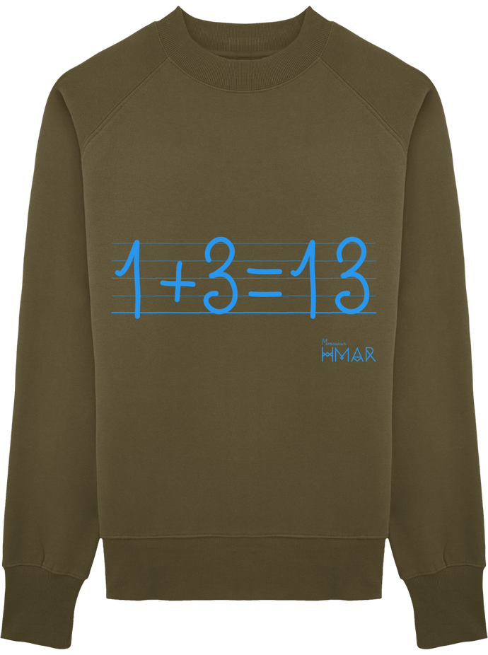 Sweat Homme en coton Bio 1+3=13 - Monsieur Hmar