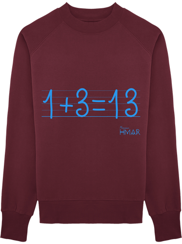 Sweat Homme en coton Bio 1+3=13 - Monsieur Hmar