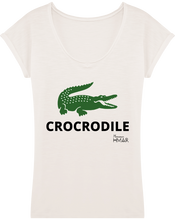 Charger l&#39;image dans la galerie, T-Shirt Femme en coton Bio Crocrodile