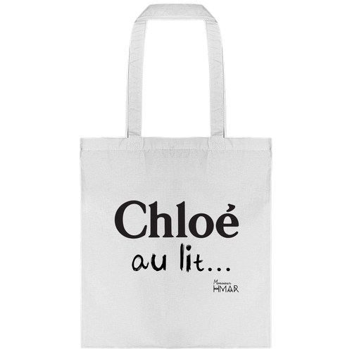 Sac en Toile Coton blanc... Chloé au lit