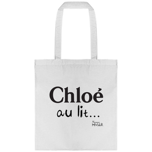 Sac en Toile Coton blanc... Chloé au lit