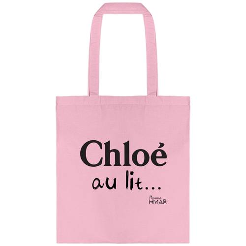 Sac en Toile Coton rose... Chloé au lit