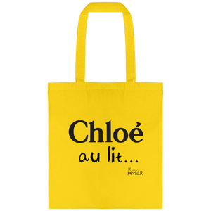 Sac en Toile Coton jaune... Chloé au lit