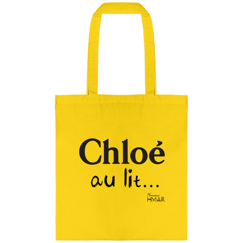 Sac en Toile Coton jaune... Chloé au lit