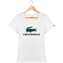 Charger l&#39;image dans la galerie, T-shirt femme &quot;CROCRODILE&quot; en coton Bio Made in France by Mr Hmar